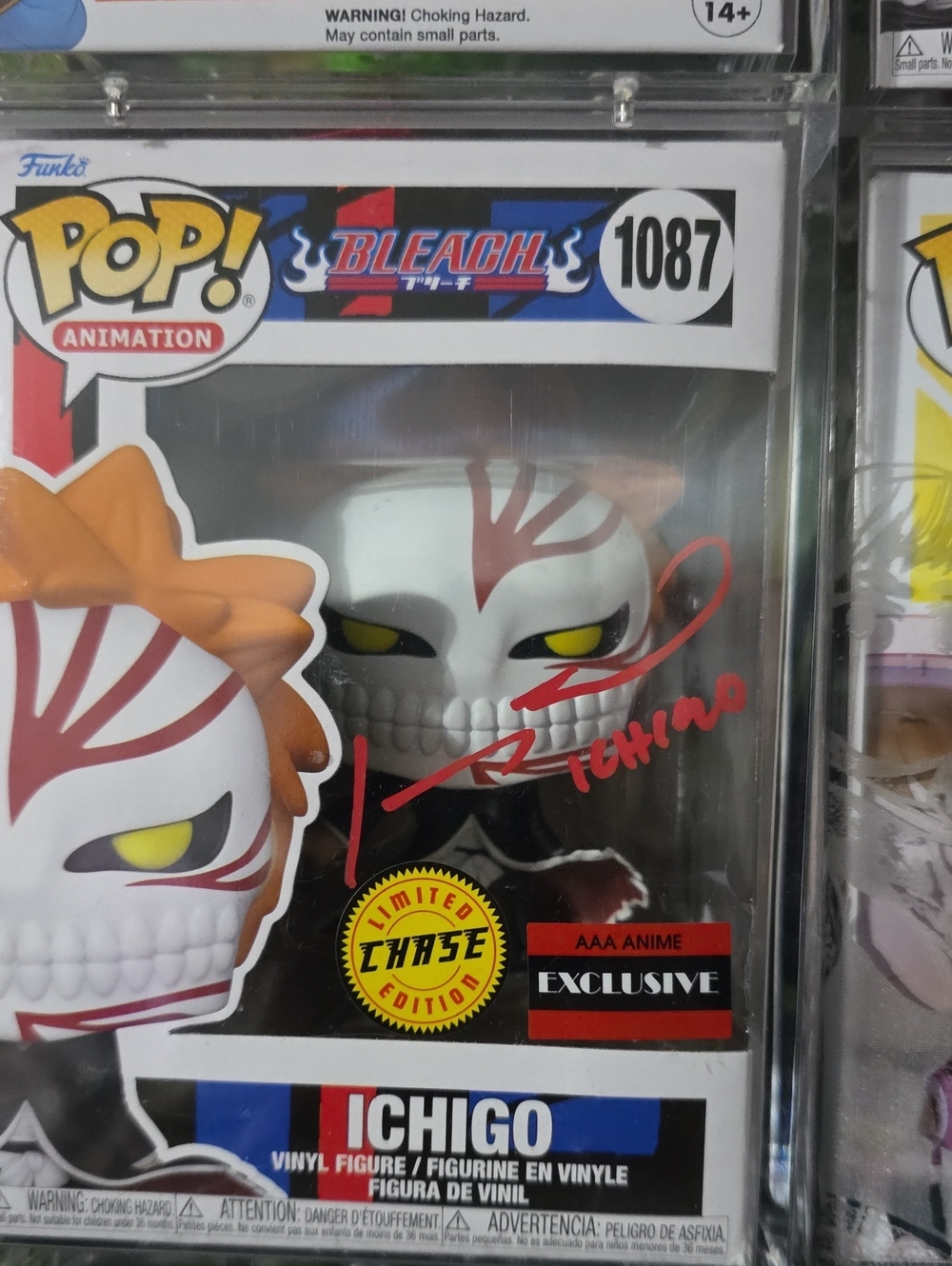 Ichigo chase 1087 funko pop autographed Johnny Yong Bosch Bleach JSA